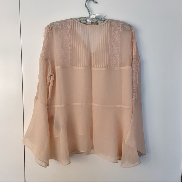 New The Kooples 100% Silk Blouse Pink NWOT - Picture 8 of 9